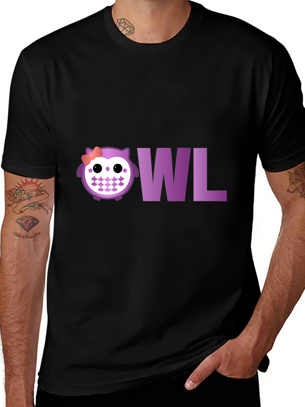Cute Owl T-Shirt - Purple Graphic Tee