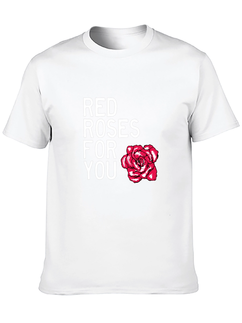 Red Roses For You Black Graphic Tee