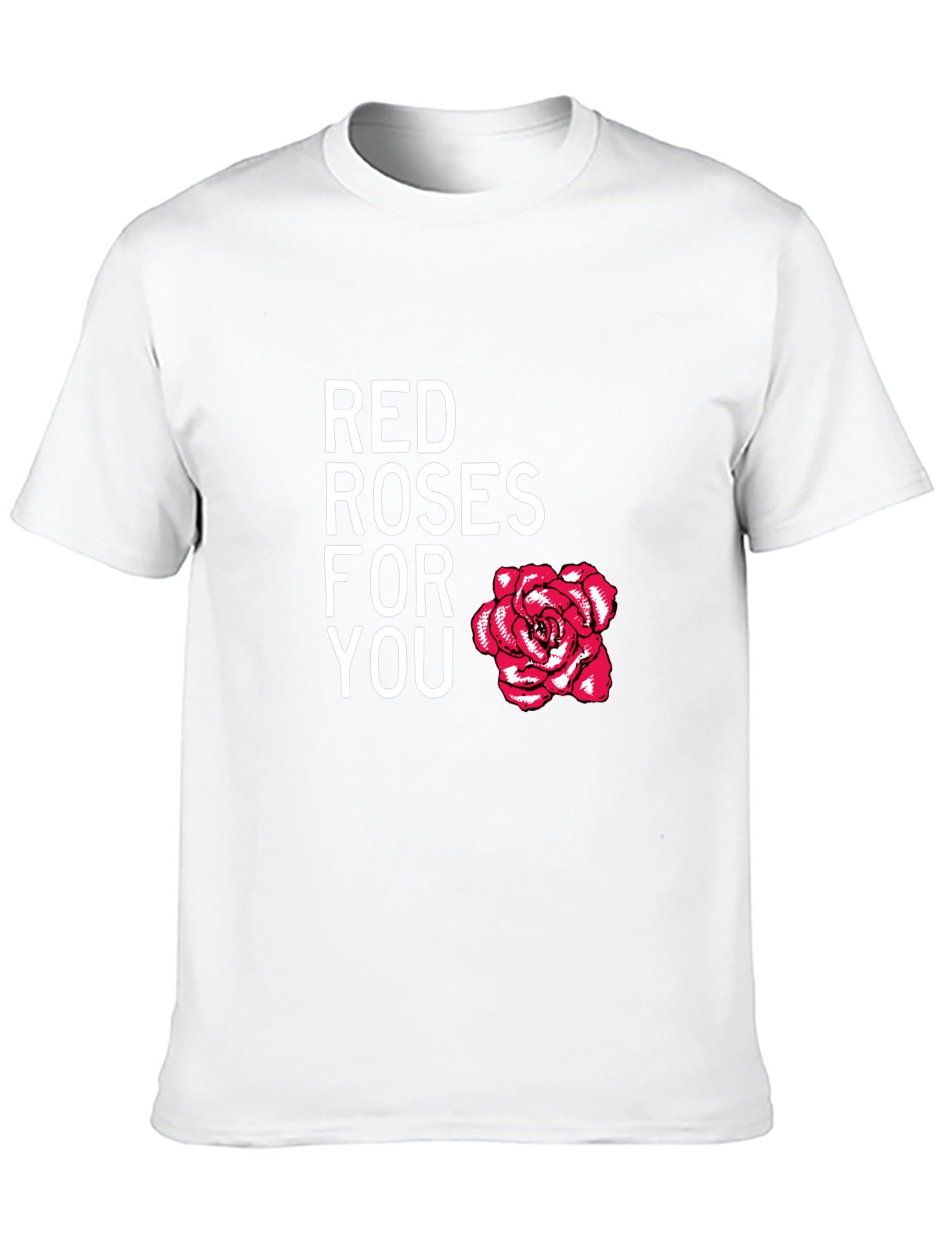 Red Roses For You Black Graphic Tee