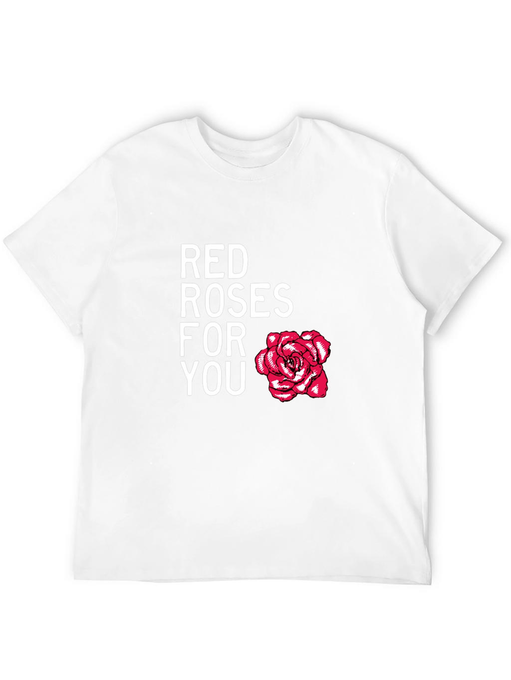 Red Roses For You Black Graphic Tee