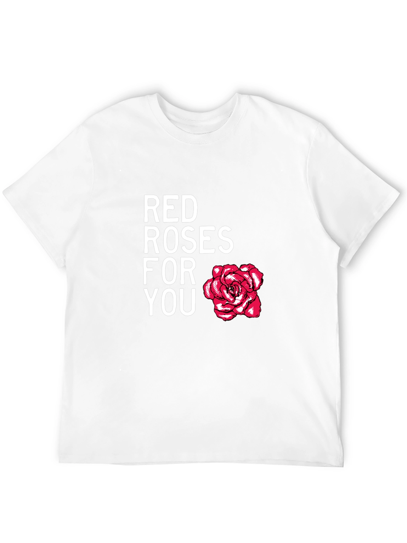 Red Roses For You Black Graphic Tee
