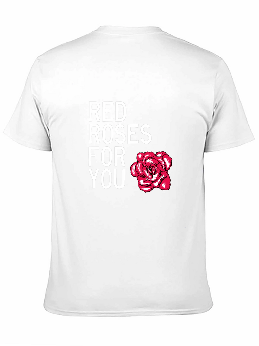 Red Roses For You Black Graphic Tee