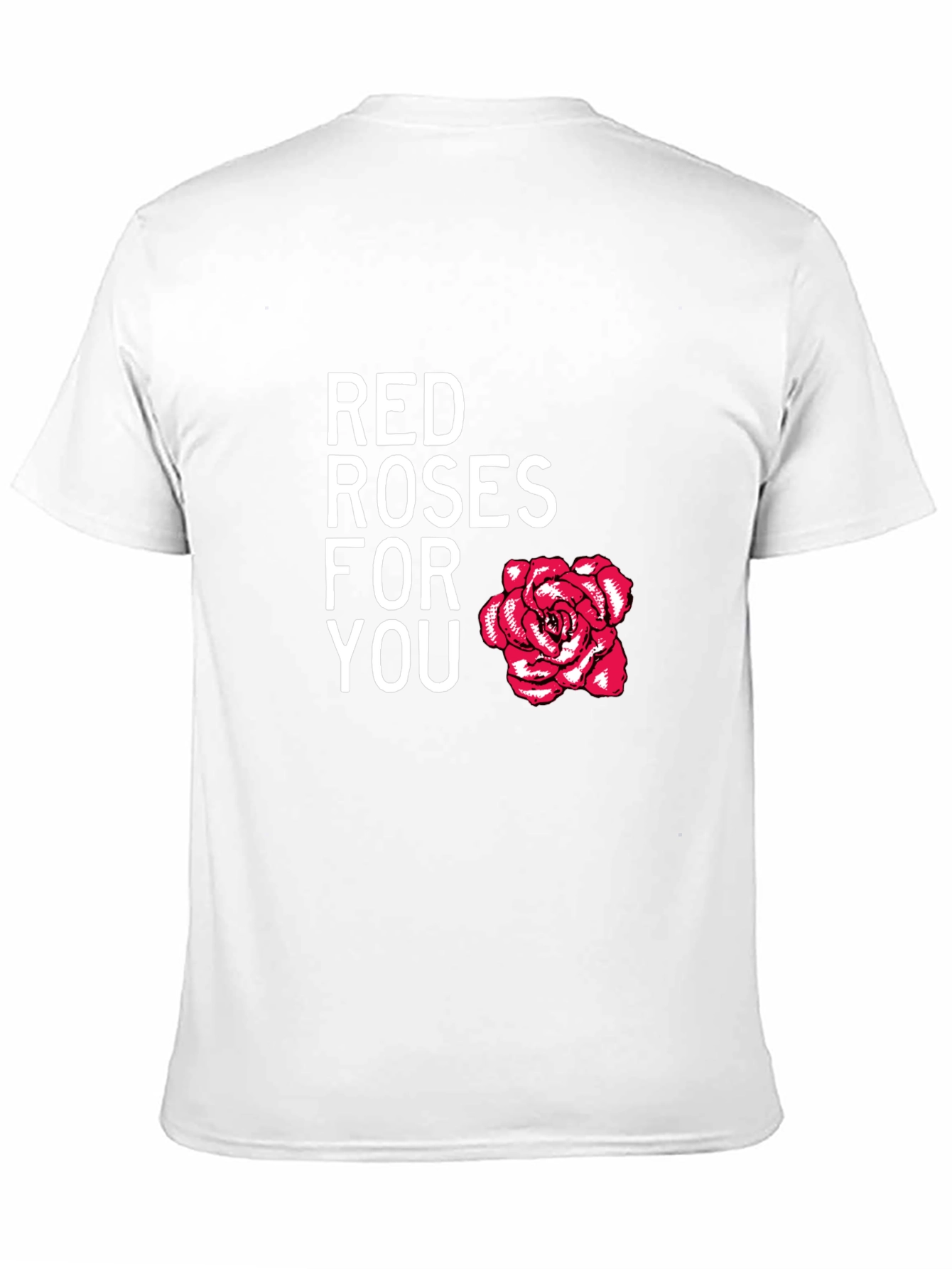Red Roses For You Black Graphic Tee