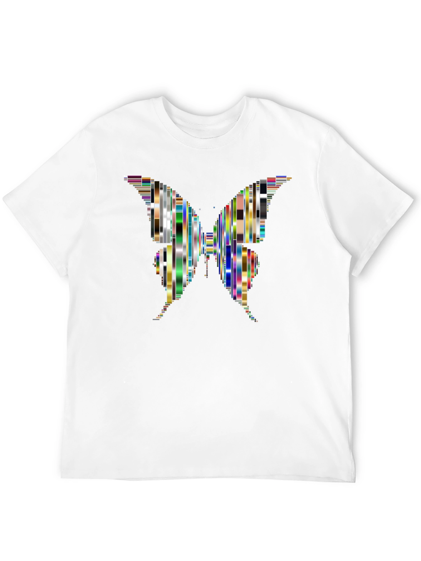 Abstract Butterfly Graphic Black T-Shirt