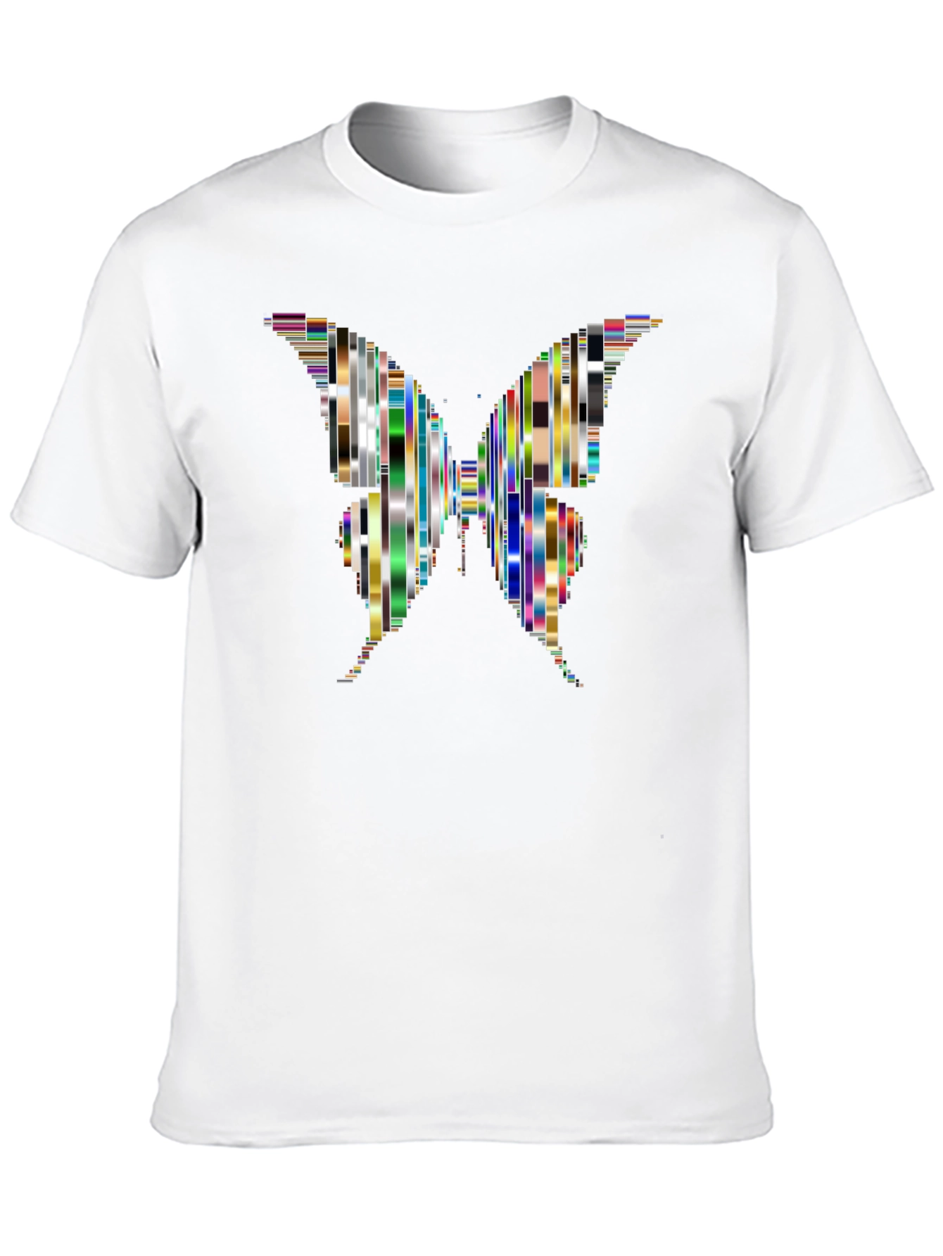 Abstract Butterfly Graphic Black T-Shirt