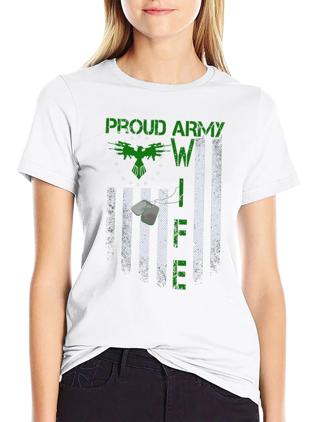 Proud Army Wife Life Graphic T-Shirt