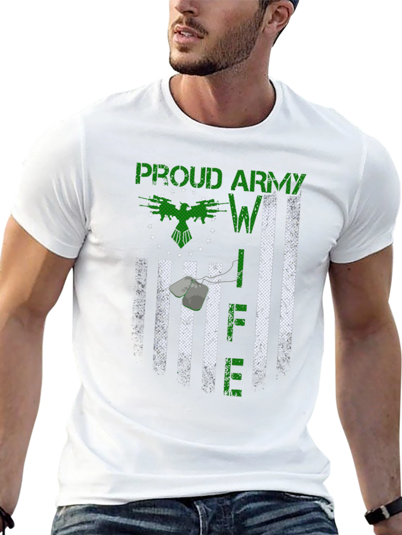 Proud Army Wife Life Graphic T-Shirt