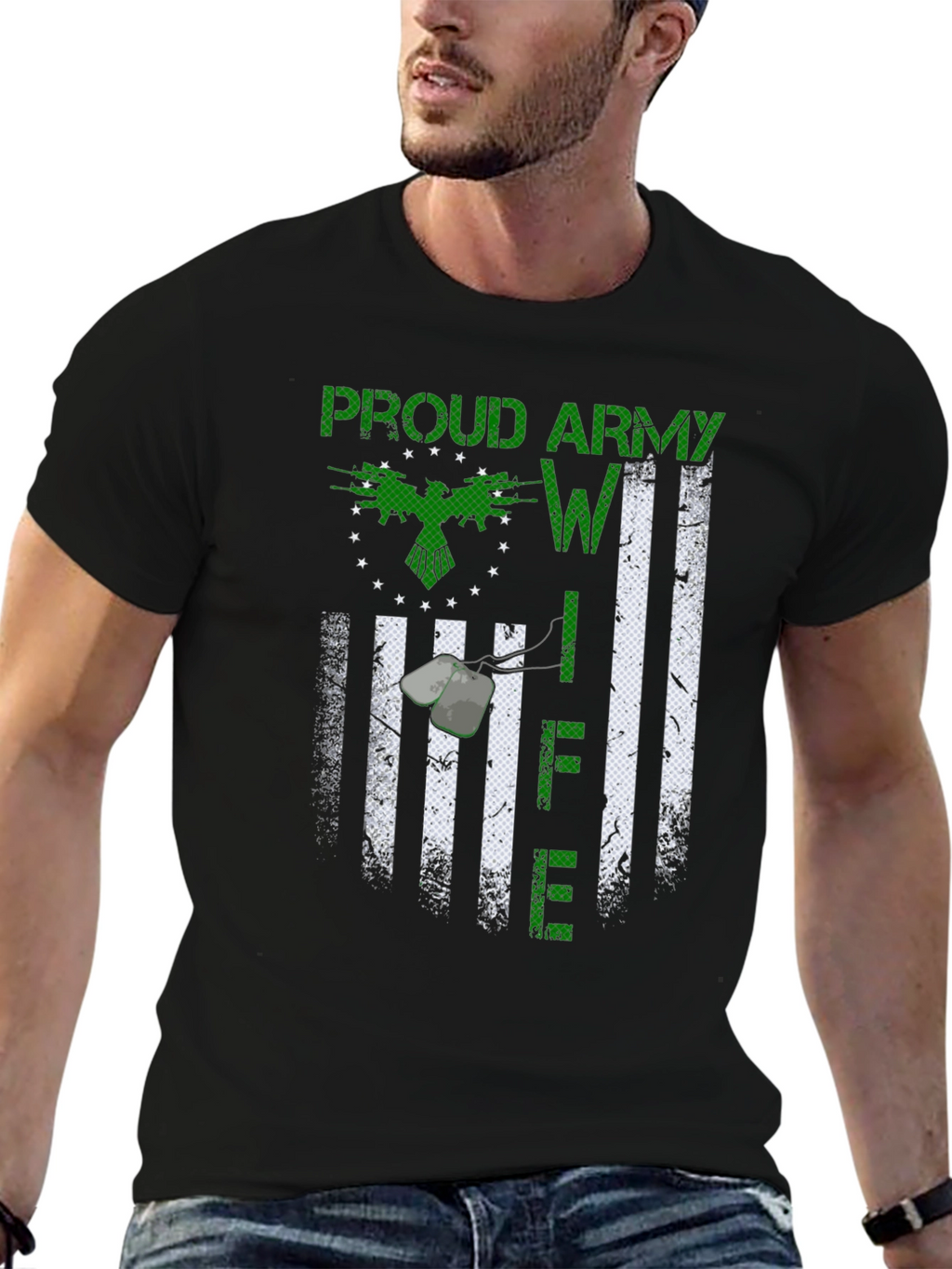 Proud Army Wife Life Graphic T-Shirt