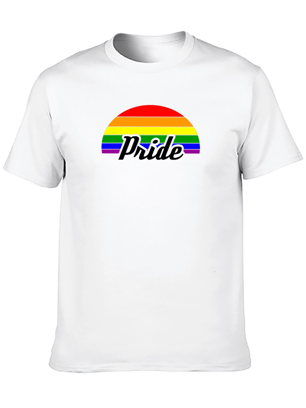 Pride Rainbow Graphic Tee - Black