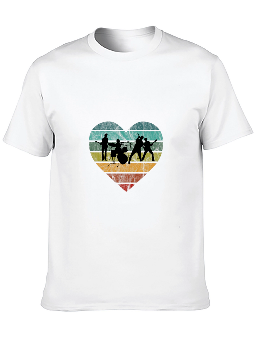 Band Heart Graphic Tee - Rock Music Fan T-Shirt