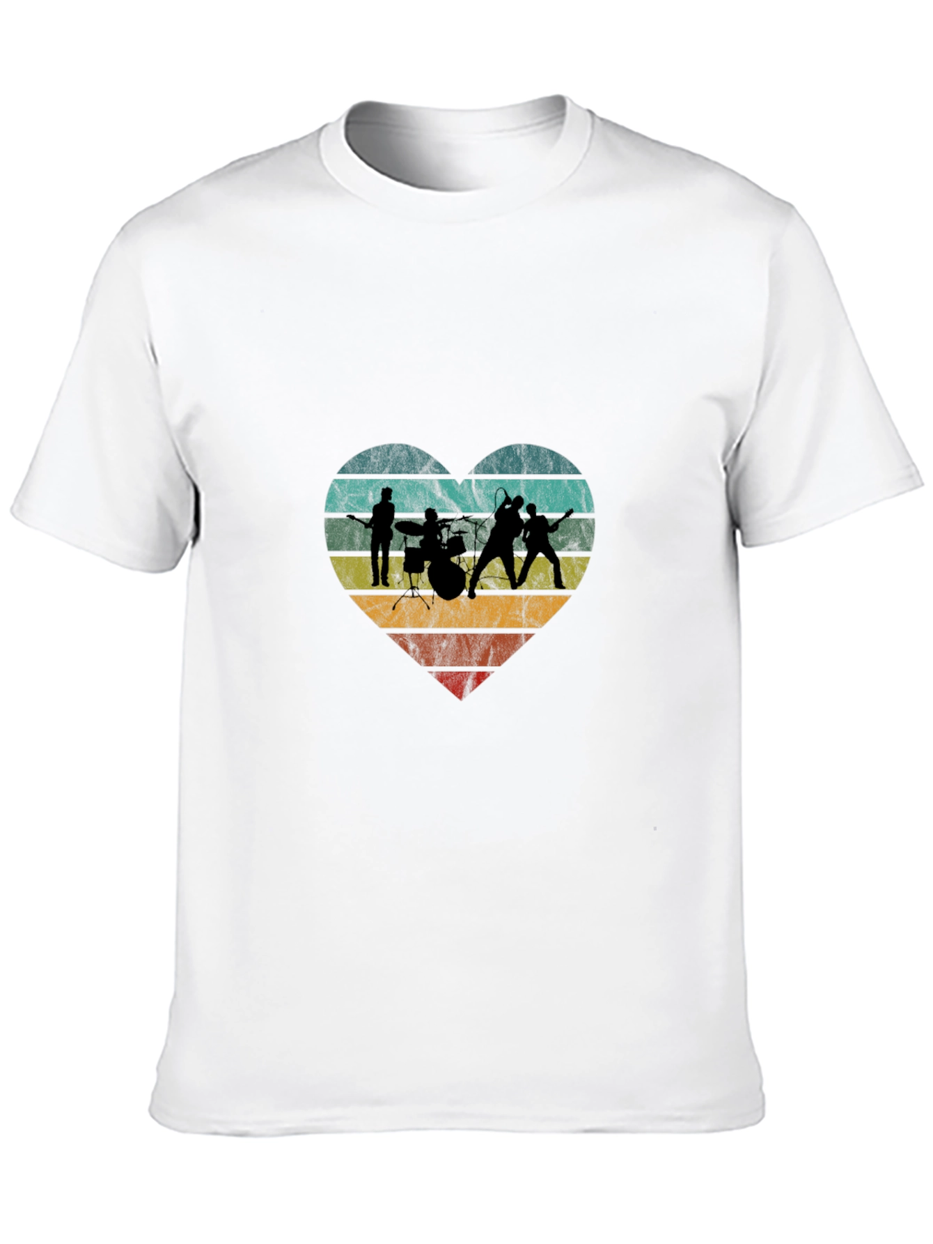 Band Heart Graphic Tee - Rock Music Fan T-Shirt