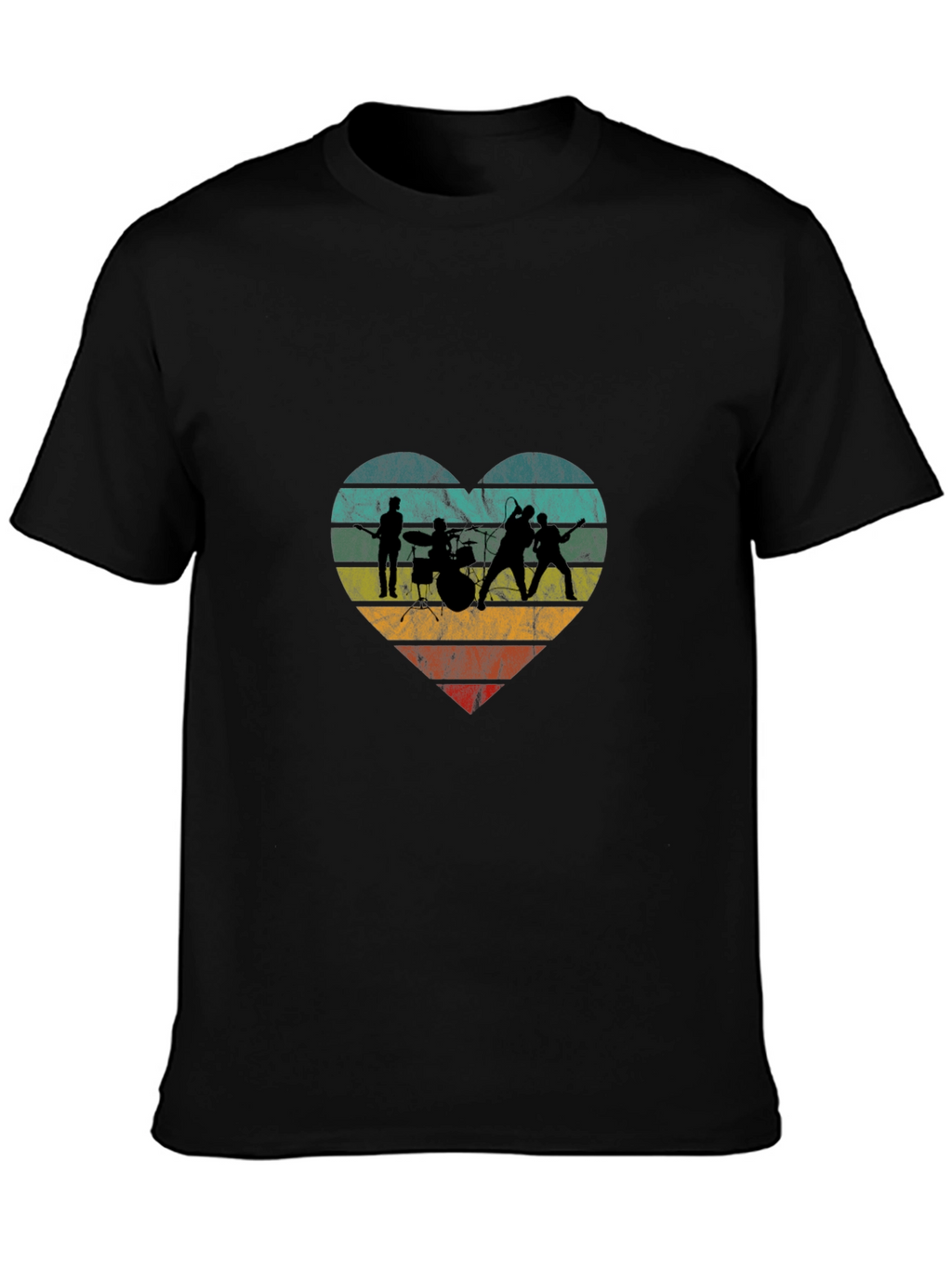 Band Heart Graphic Tee - Rock Music Fan T-Shirt