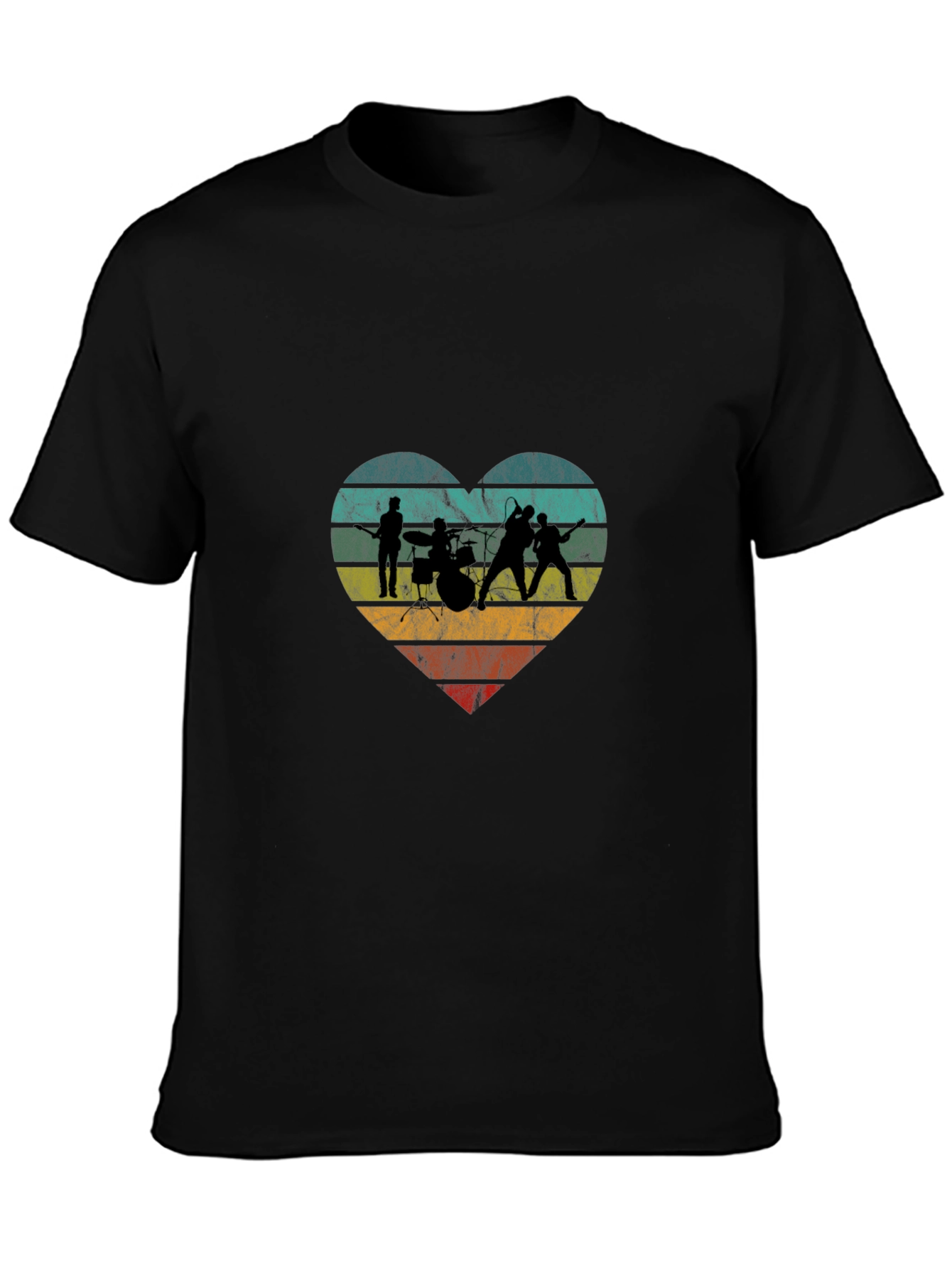 Band Heart Graphic Tee - Rock Music Fan T-Shirt