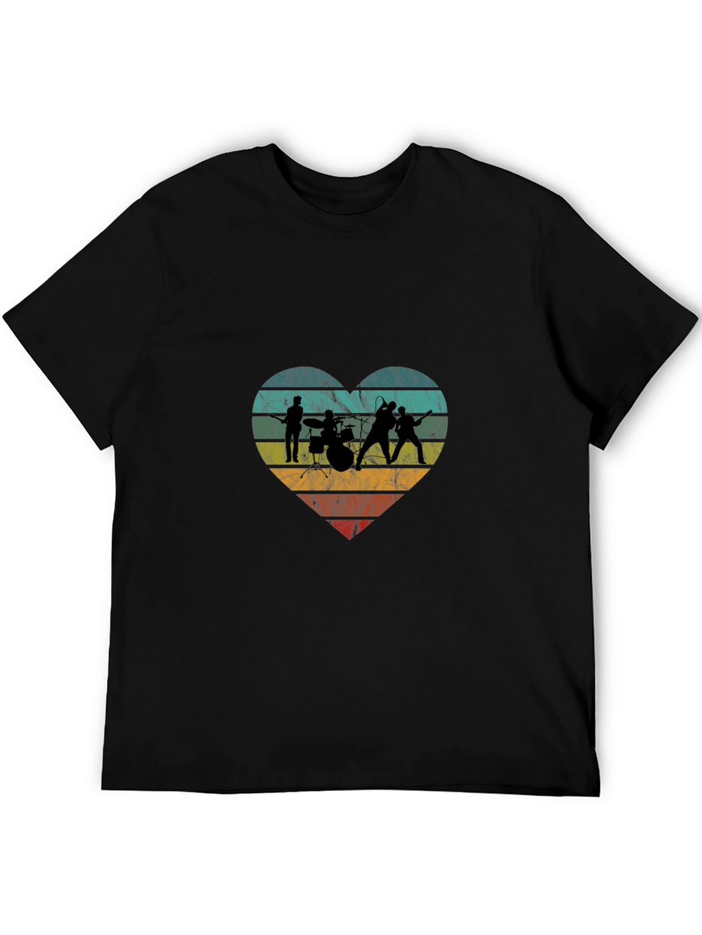 Band Heart Graphic Tee - Rock Music Fan T-Shirt