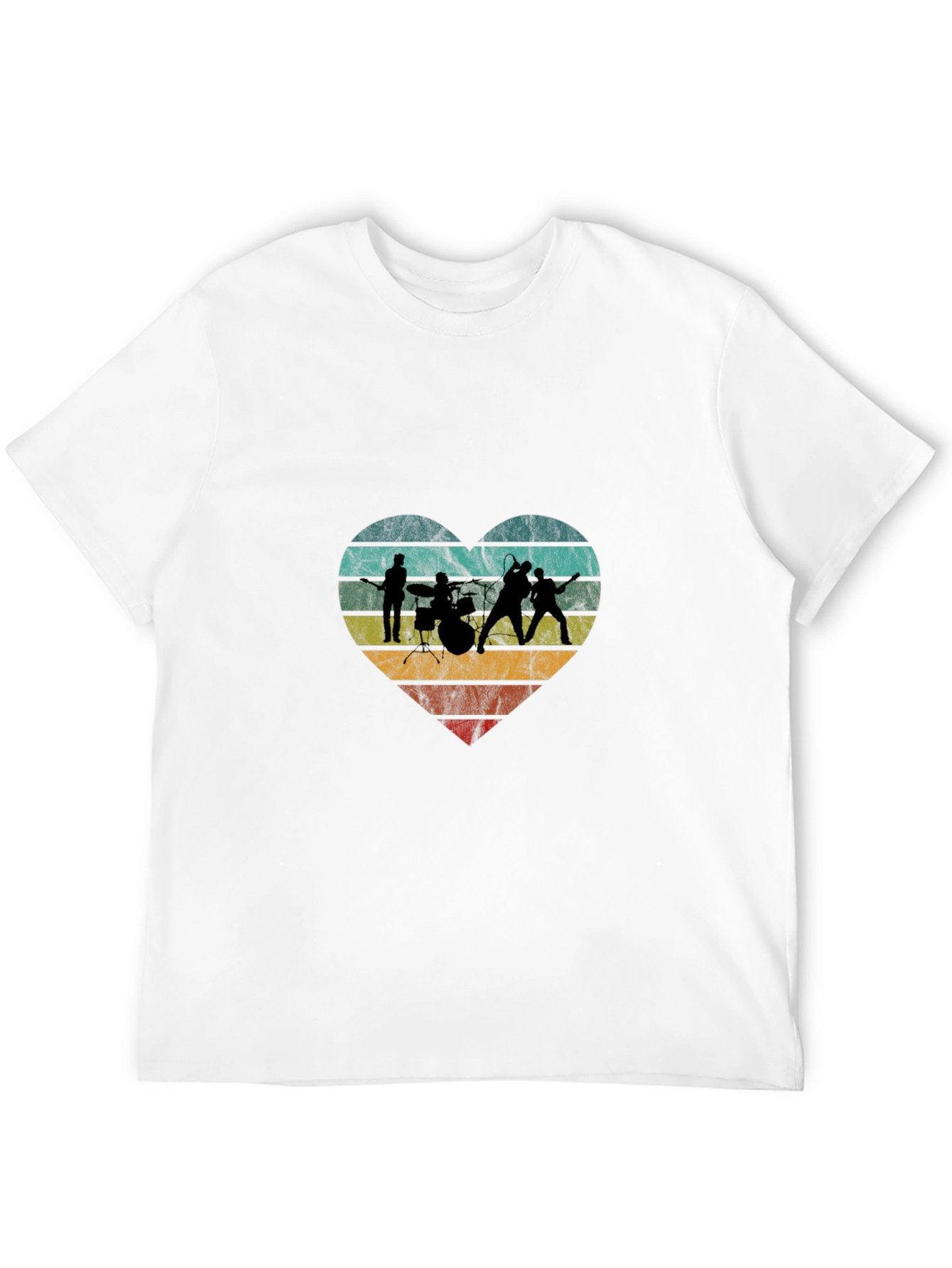 Band Heart Graphic Tee - Rock Music Fan T-Shirt