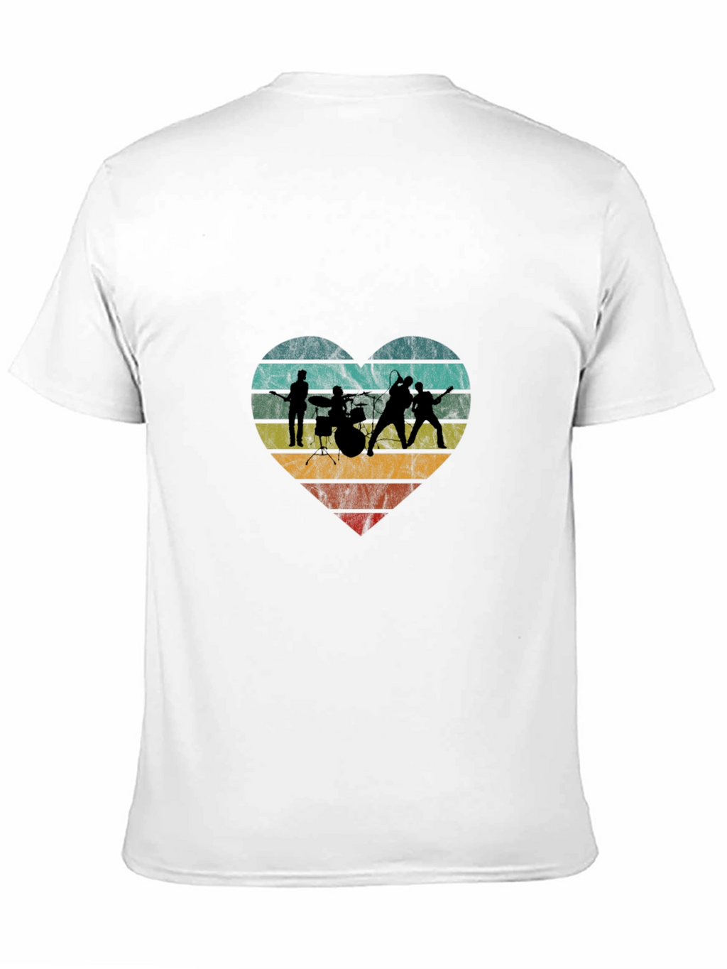 Band Heart Graphic Tee - Rock Music Fan T-Shirt