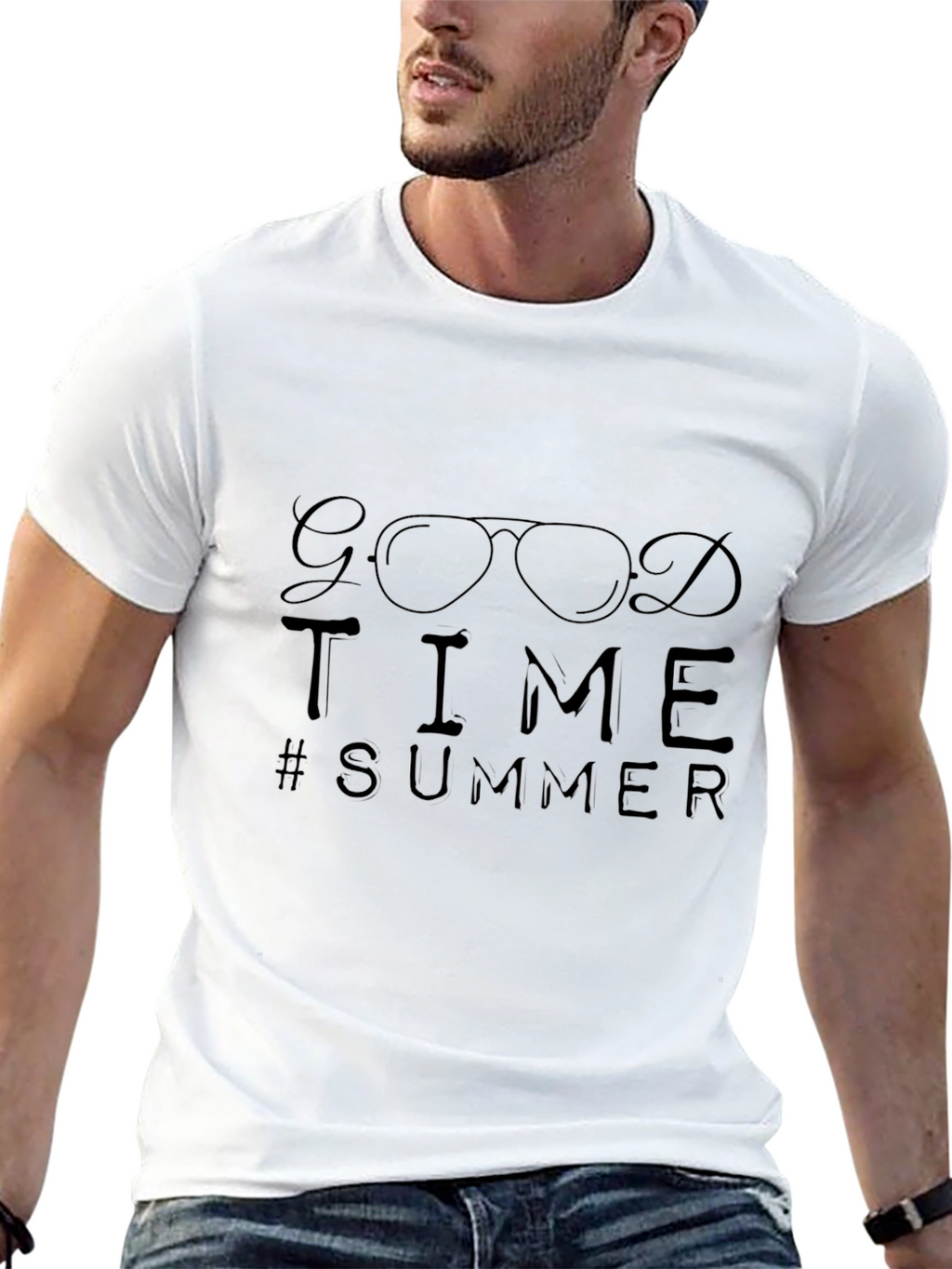 Good Time Summer Black Graphic Tee Shirt