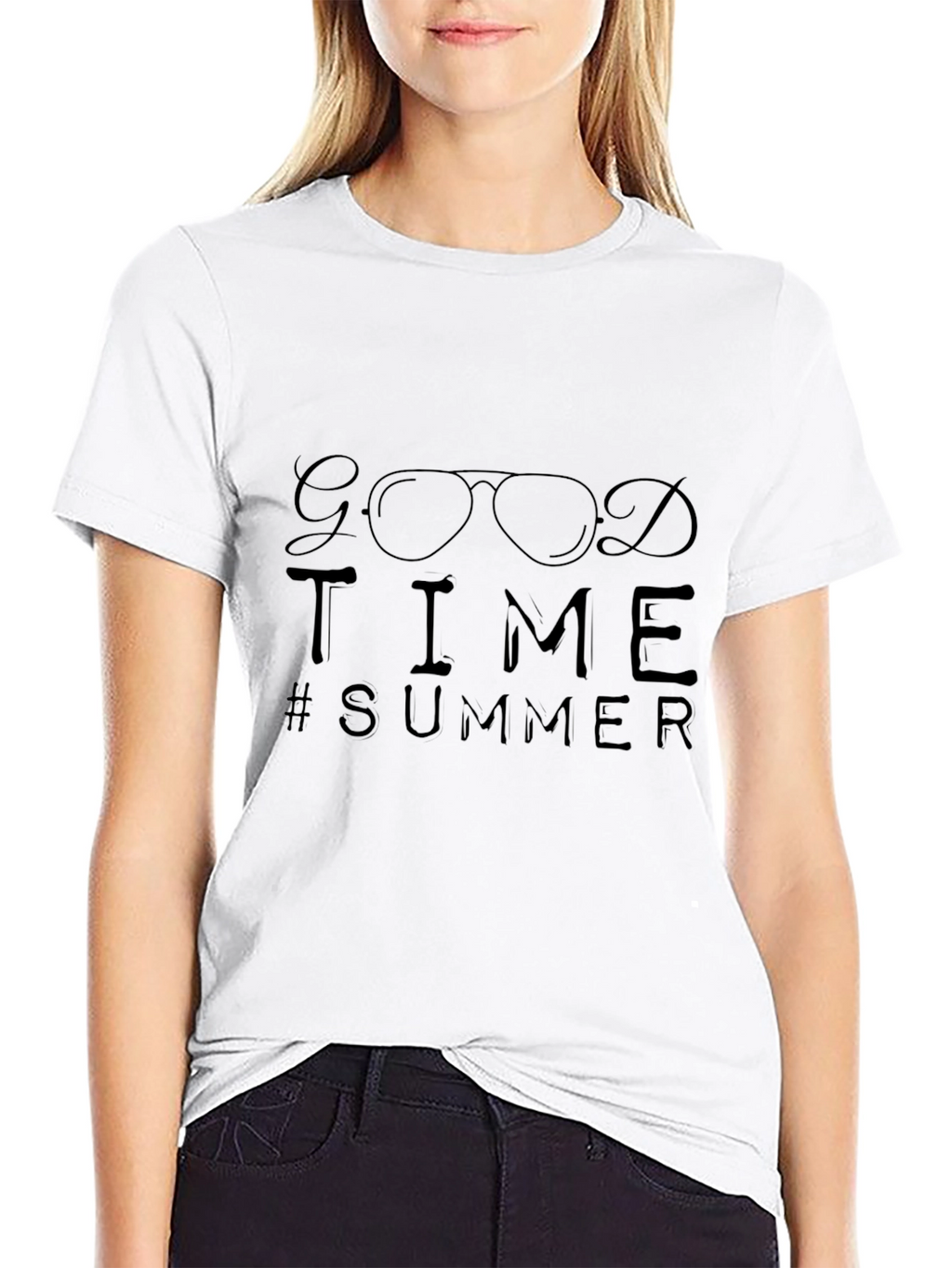 Good Time Summer Black Graphic Tee Shirt