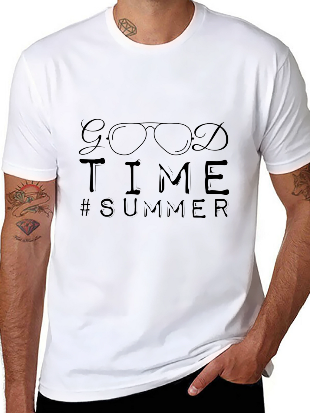 Good Time Summer Black Graphic Tee Shirt