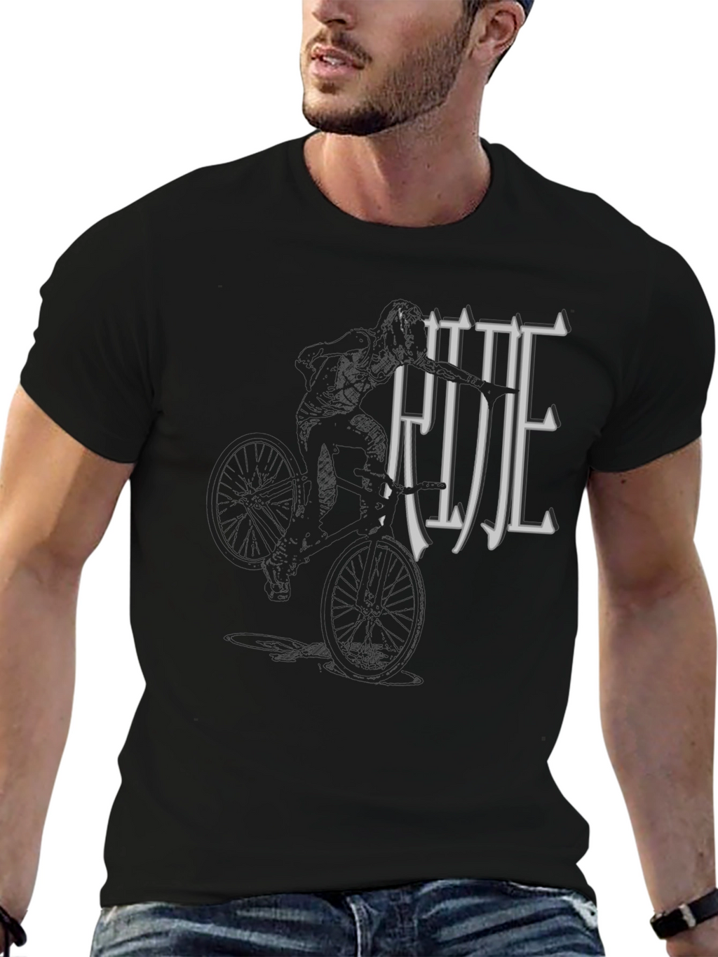 Ride Graphic T-Shirt - Black Casual Tee