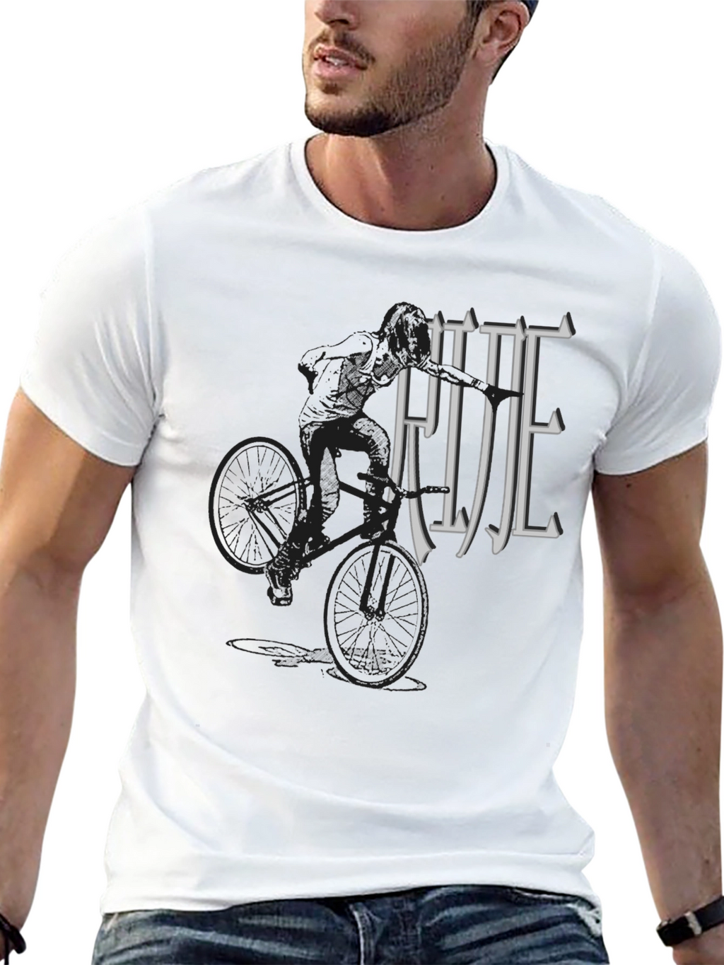 Ride Graphic T-Shirt - Black Casual Tee