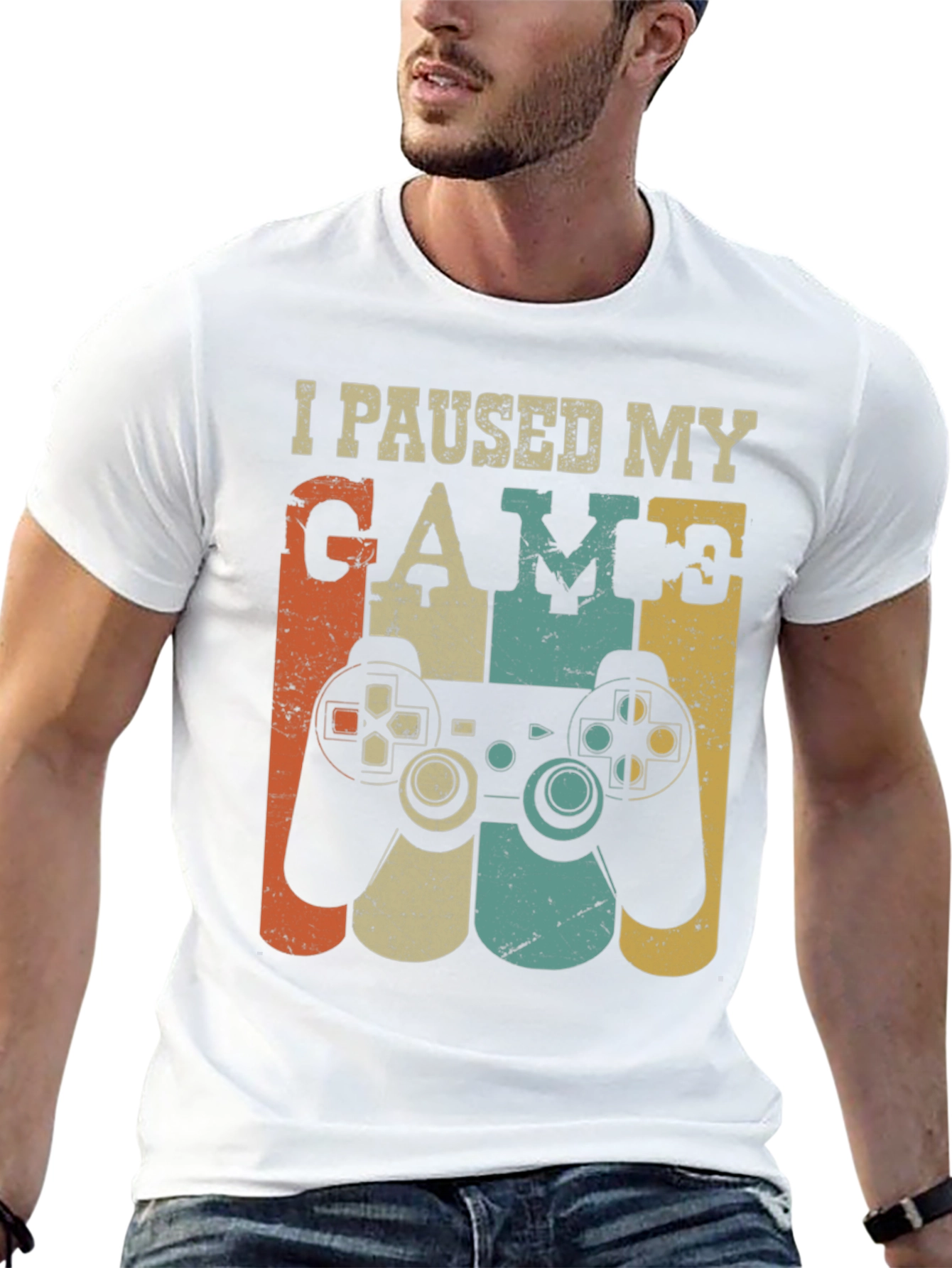 I Paused My Game Retro T-Shirt Gamer Tee