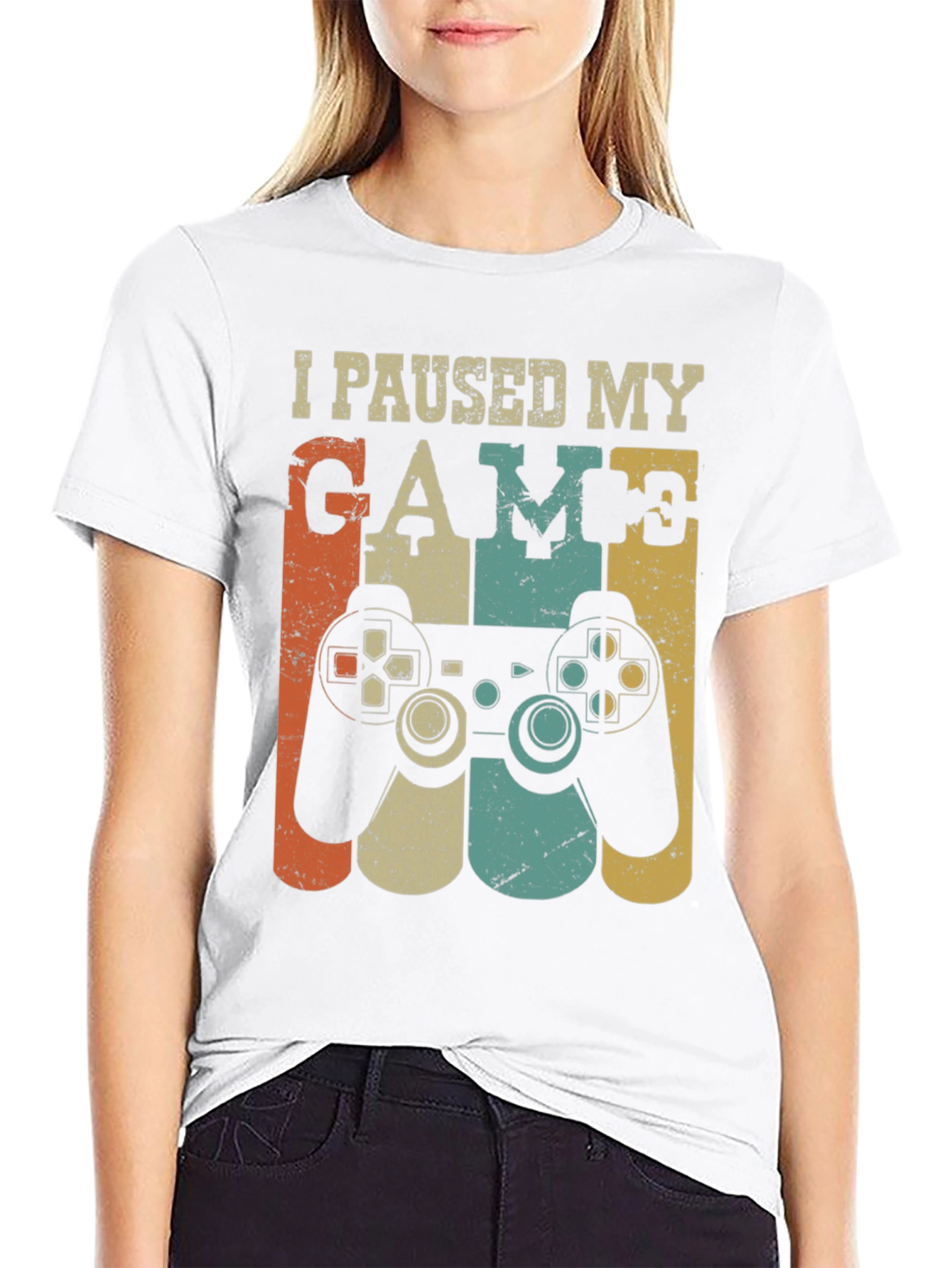 I Paused My Game Retro T-Shirt Gamer Tee