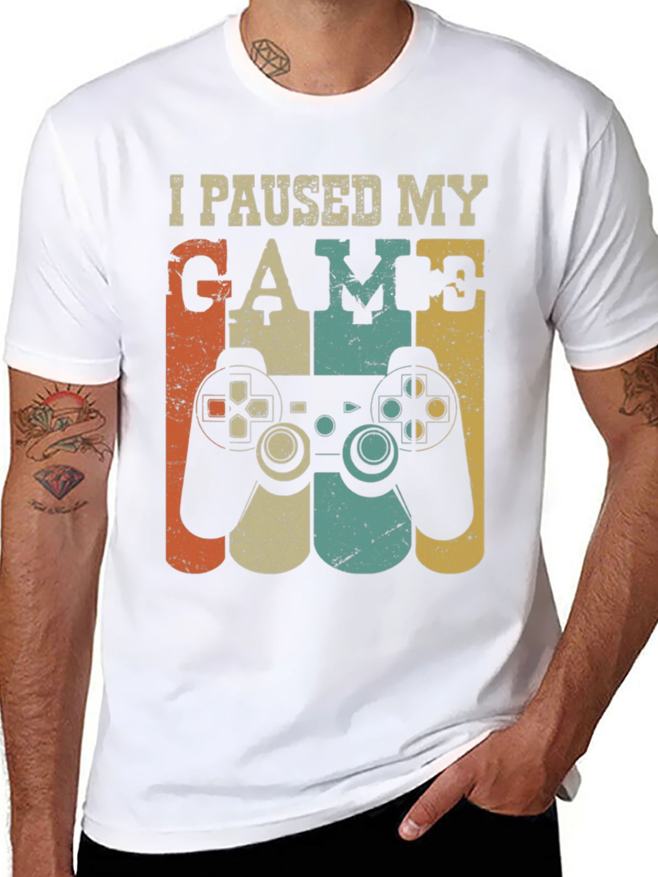 I Paused My Game Retro T-Shirt Gamer Tee