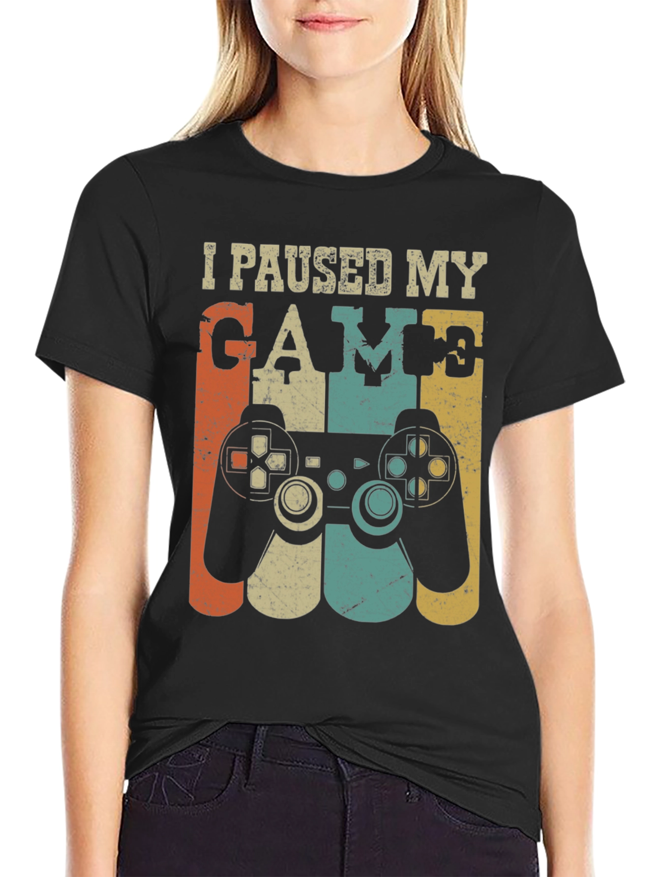 I Paused My Game Retro T-Shirt Gamer Tee