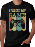I Paused My Game Retro T-Shirt Gamer Tee