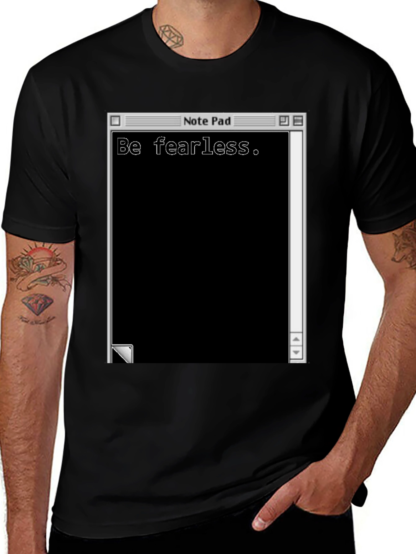 Be Fearless Notepad Graphic T-Shirt