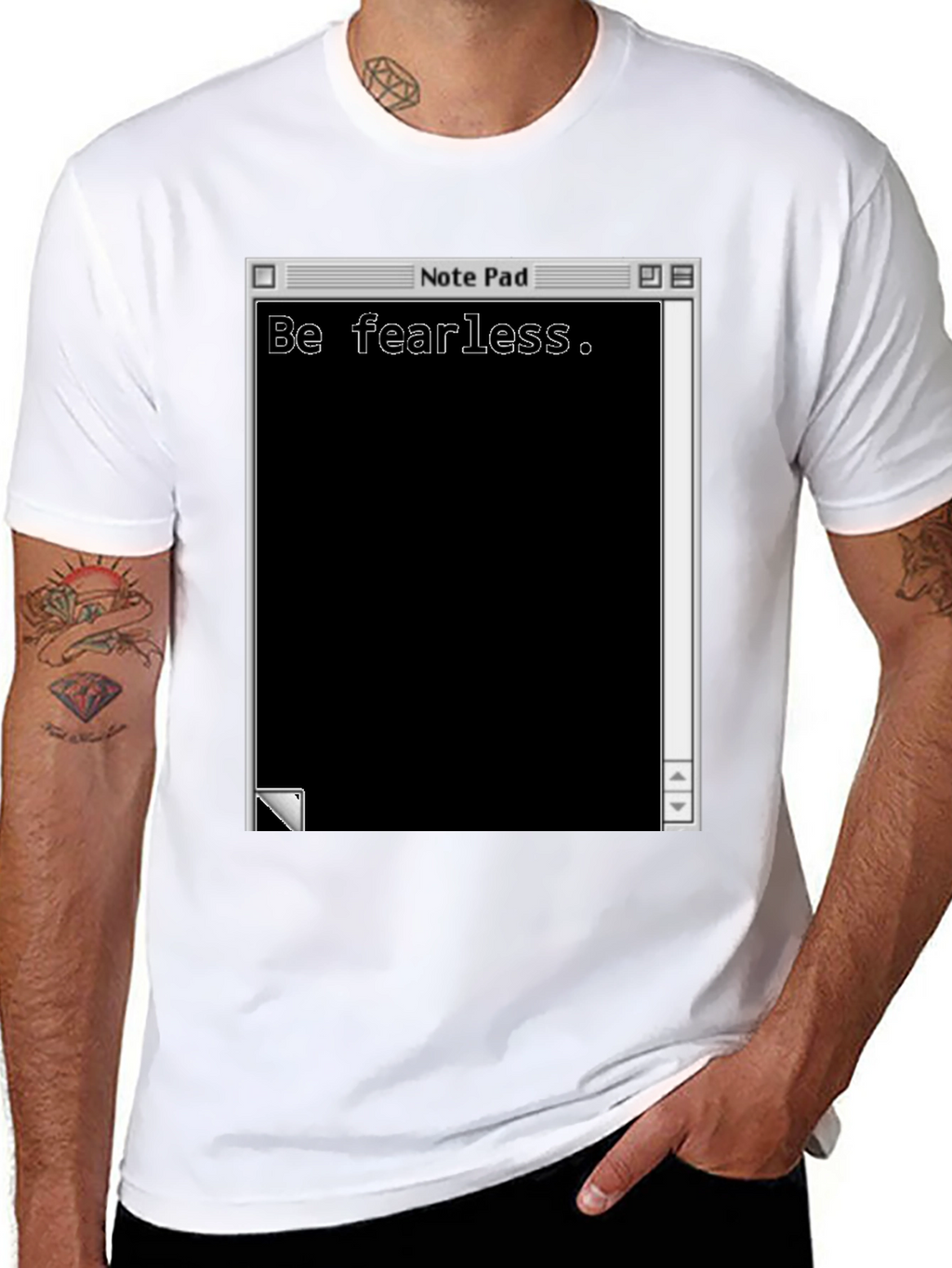 Be Fearless Notepad Graphic T-Shirt