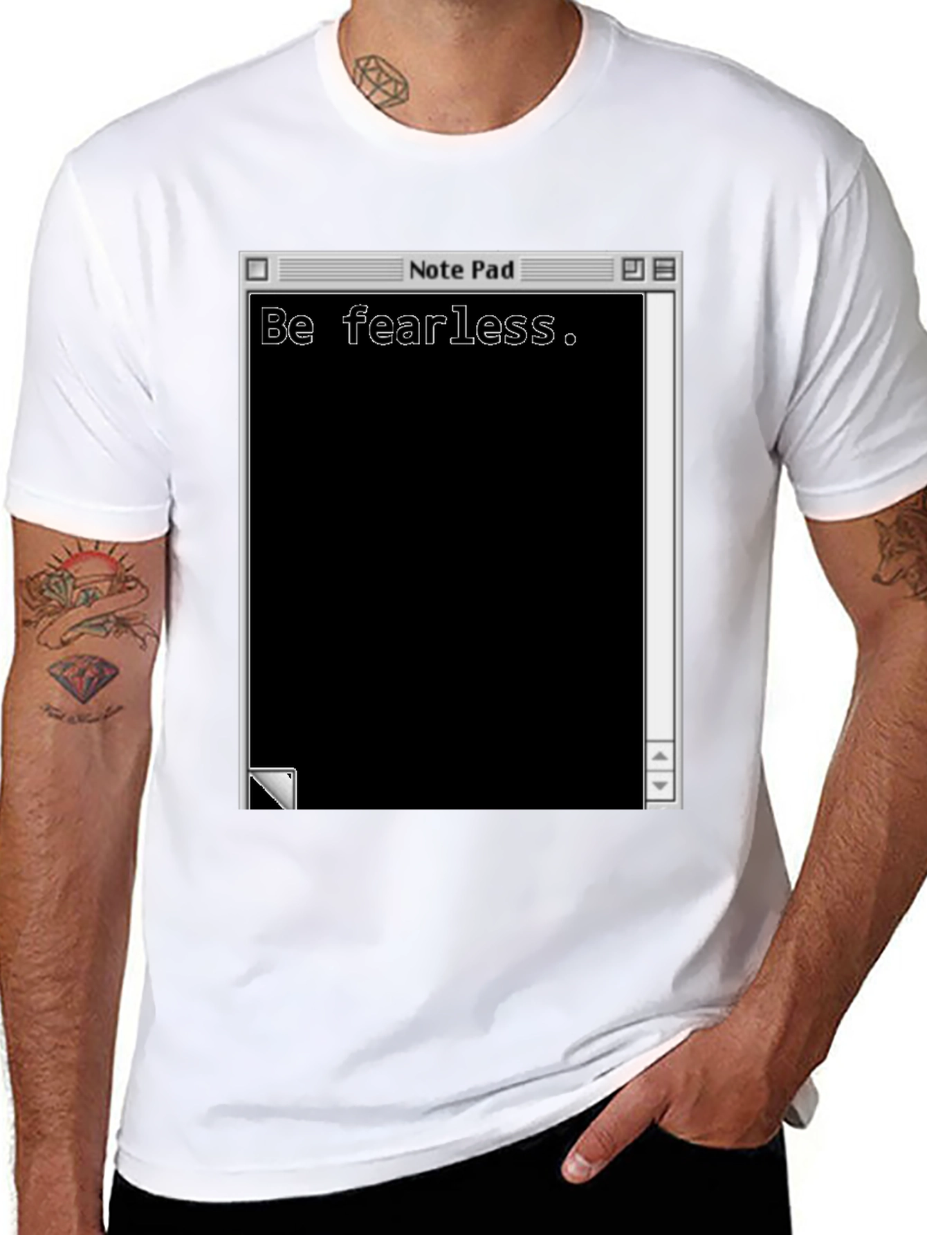 Be Fearless Notepad Graphic T-Shirt