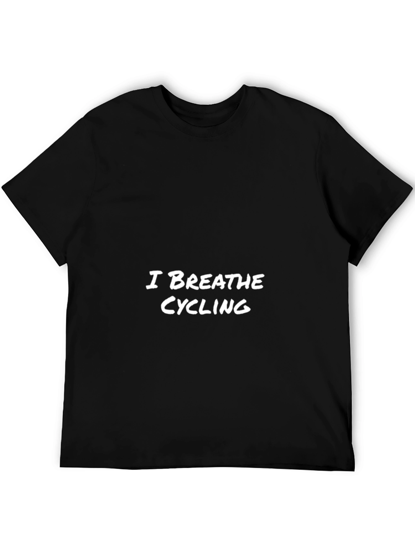 I Breathe Cycling Graphic Tee - Black Short Sleeve