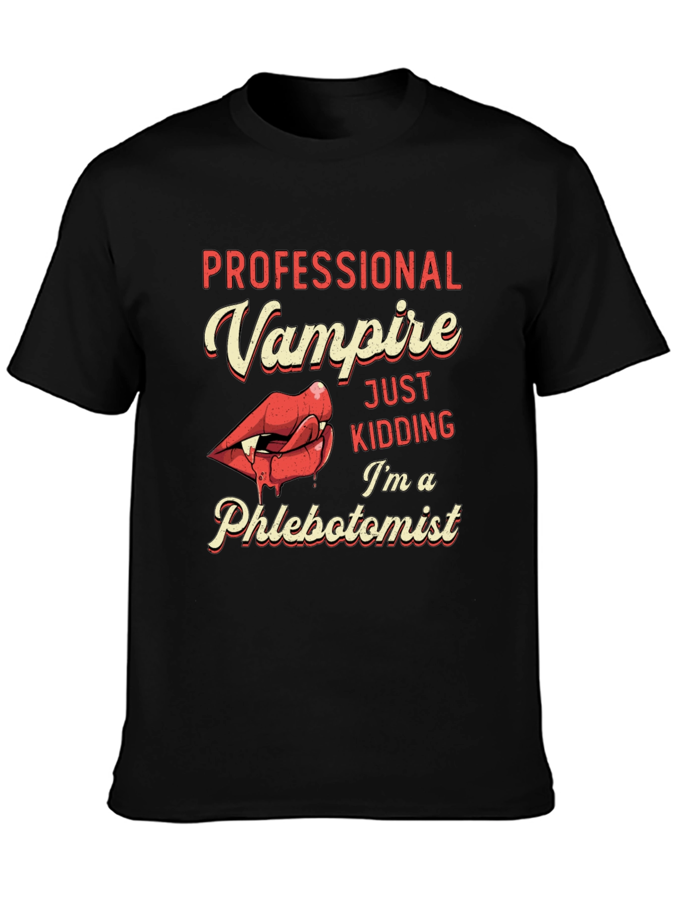 Professional Vampire Phlebotomist Graphic T-Shirt