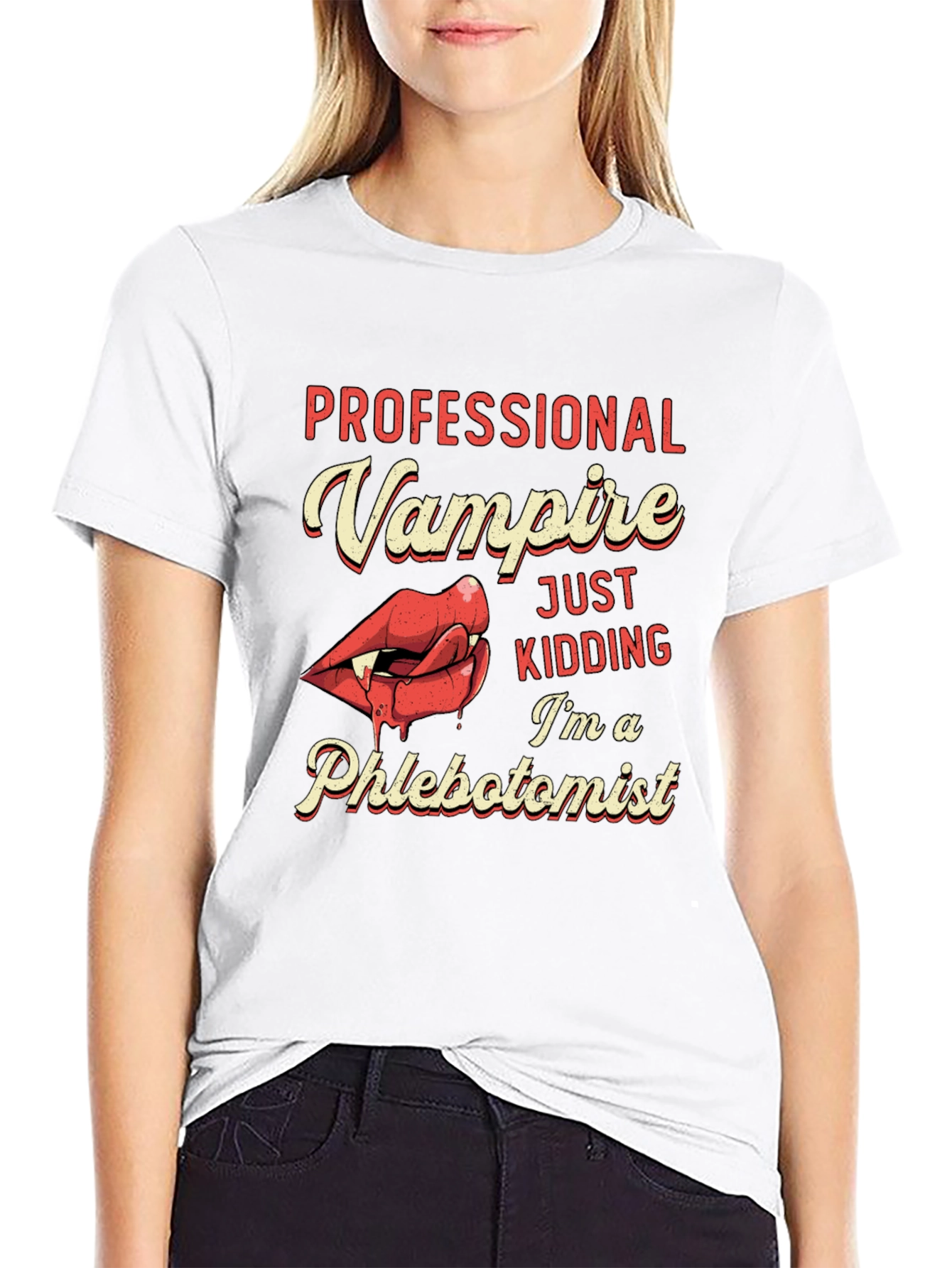 Professional Vampire Phlebotomist Graphic T-Shirt