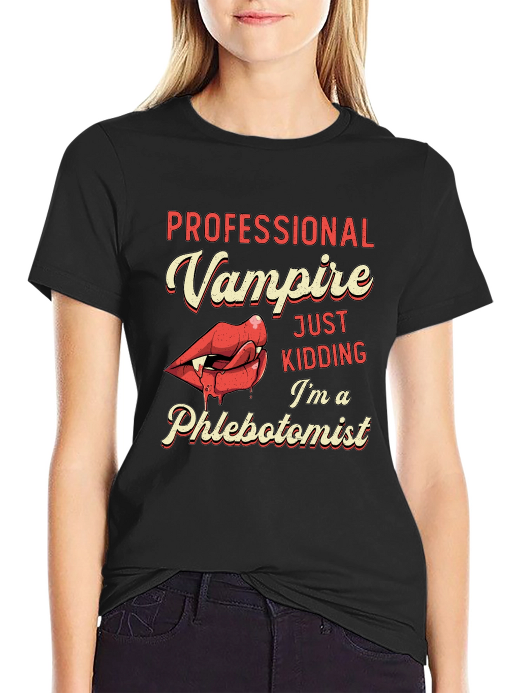Professional Vampire Phlebotomist Graphic T-Shirt