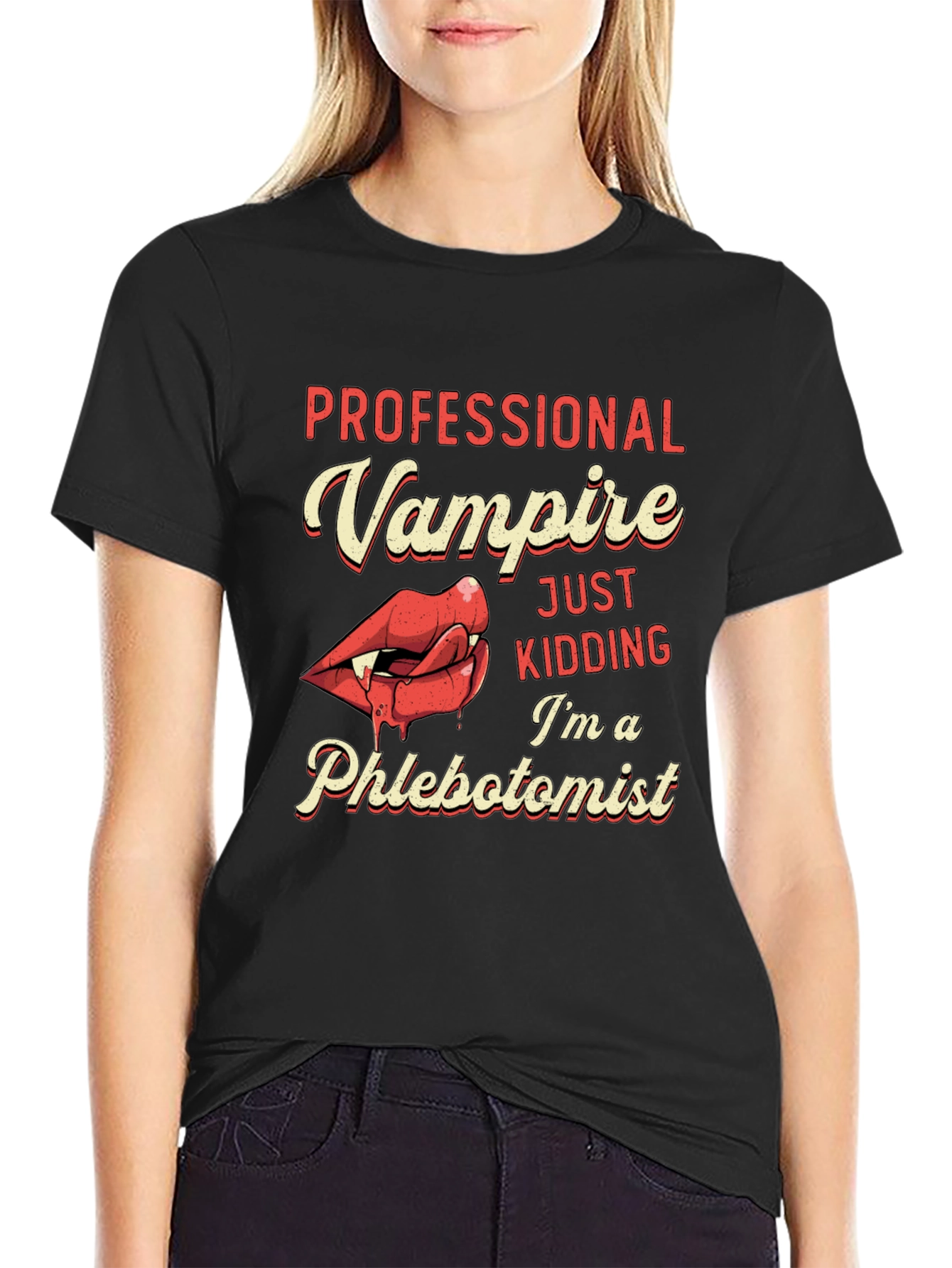 Professional Vampire Phlebotomist Graphic T-Shirt