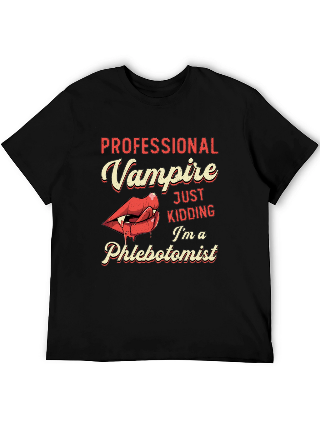 Professional Vampire Phlebotomist Graphic T-Shirt