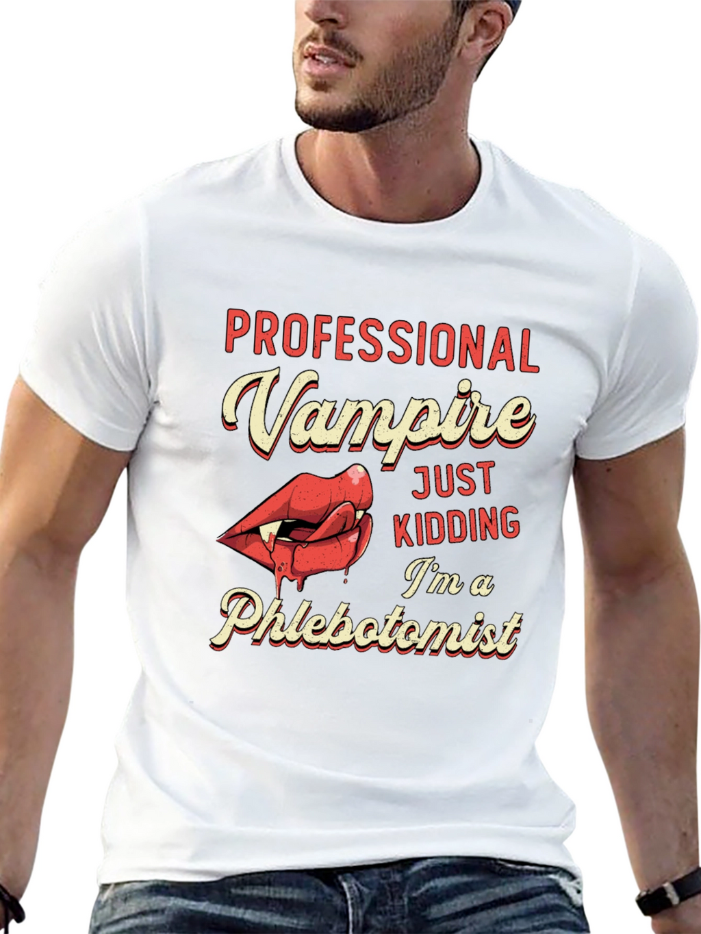 Professional Vampire Phlebotomist Graphic T-Shirt