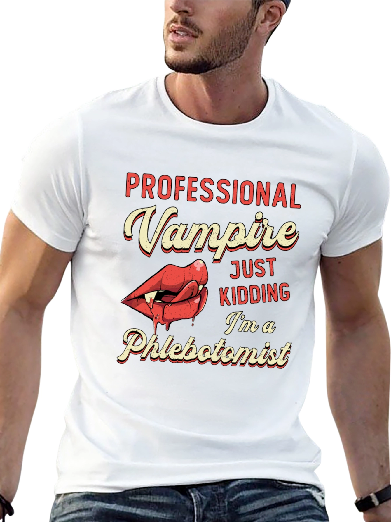 Professional Vampire Phlebotomist Graphic T-Shirt