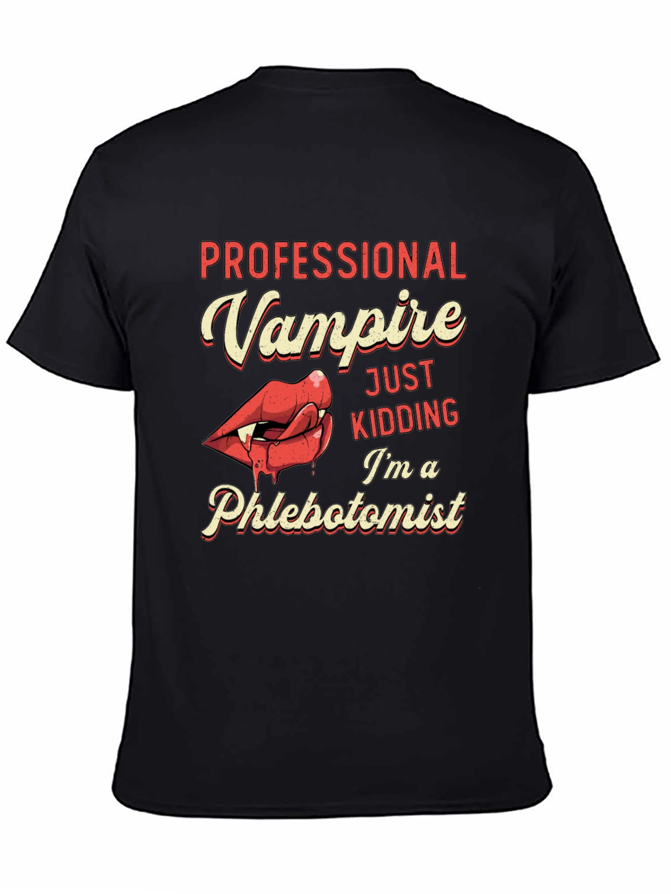 Professional Vampire Phlebotomist Graphic T-Shirt