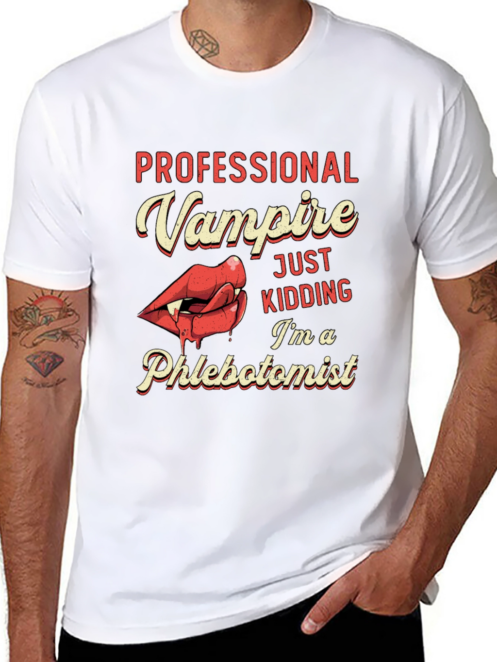 Professional Vampire Phlebotomist Graphic T-Shirt
