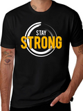 Stay Strong Graphic Tee - Black