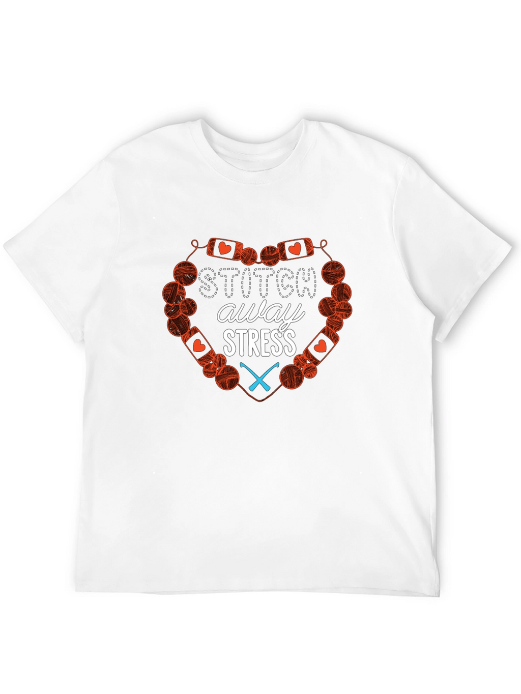Stitch Away Stress Black Cotton T-Shirt