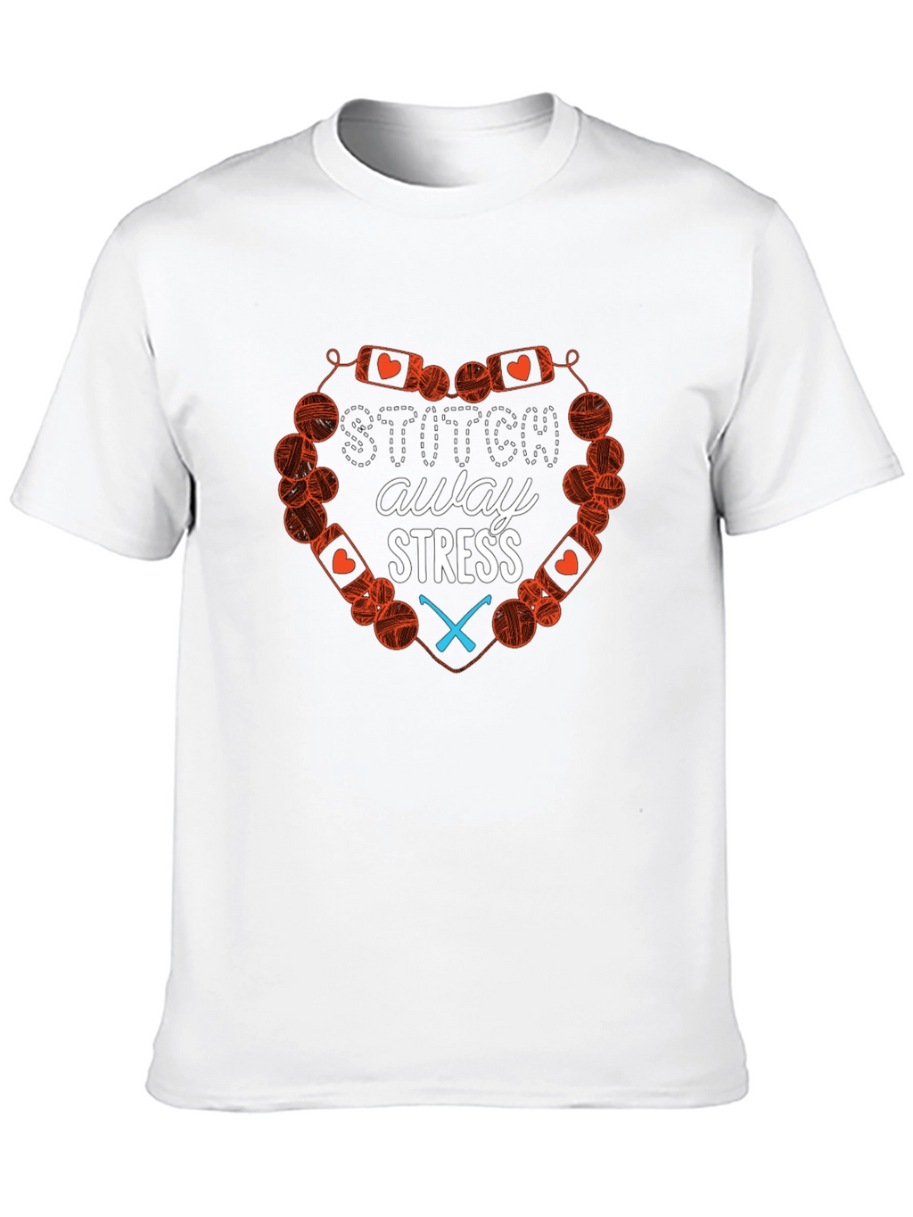 Stitch Away Stress Black Cotton T-Shirt