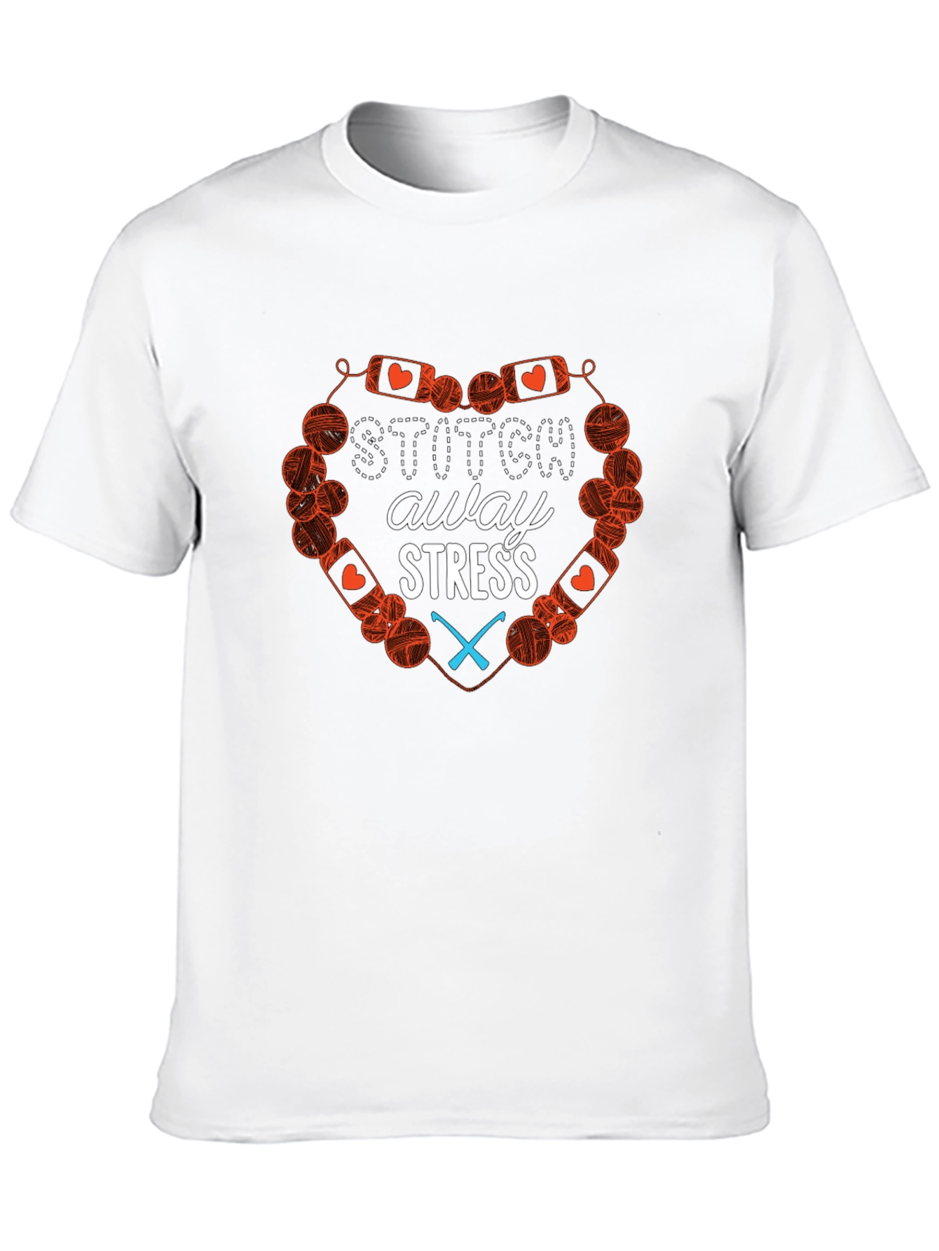 Stitch Away Stress Black Cotton T-Shirt