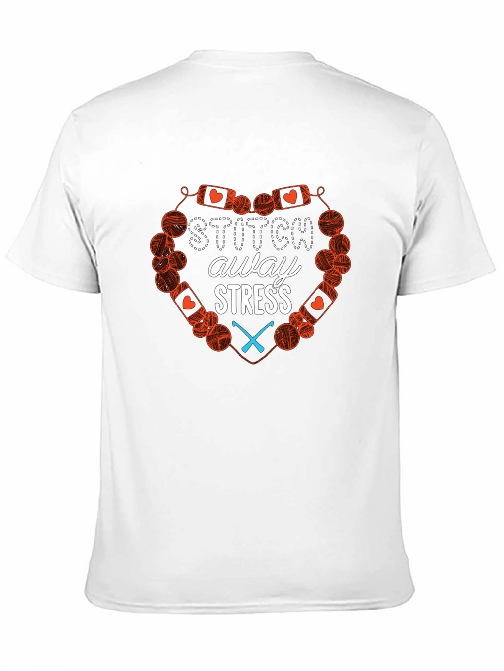 Stitch Away Stress Black Cotton T-Shirt
