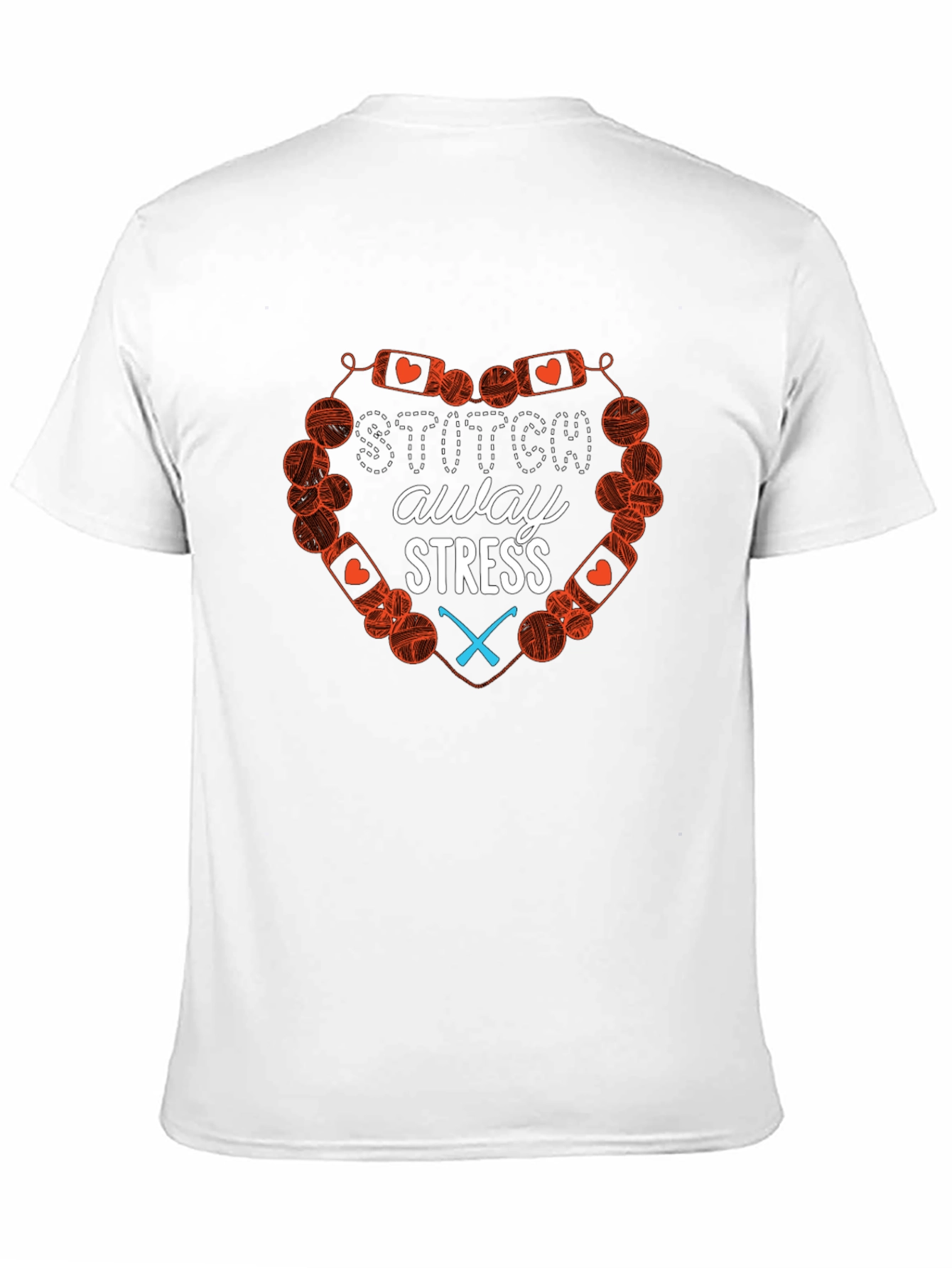 Stitch Away Stress Black Cotton T-Shirt