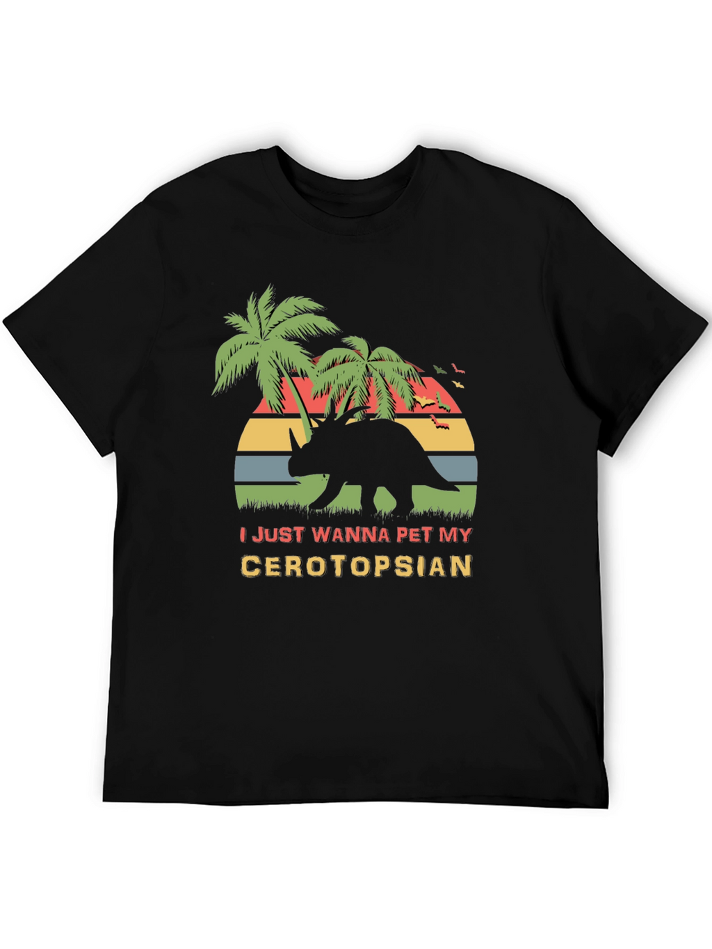 Ceratopsian Pet T-Shirt - Retro Dinosaur Tee